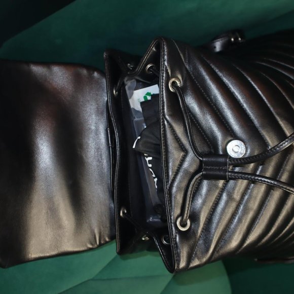 Saint Laurent Calfskin Y Quilted Monogram Medium Loulou Backpack Asphalt - Picture 12 of 16